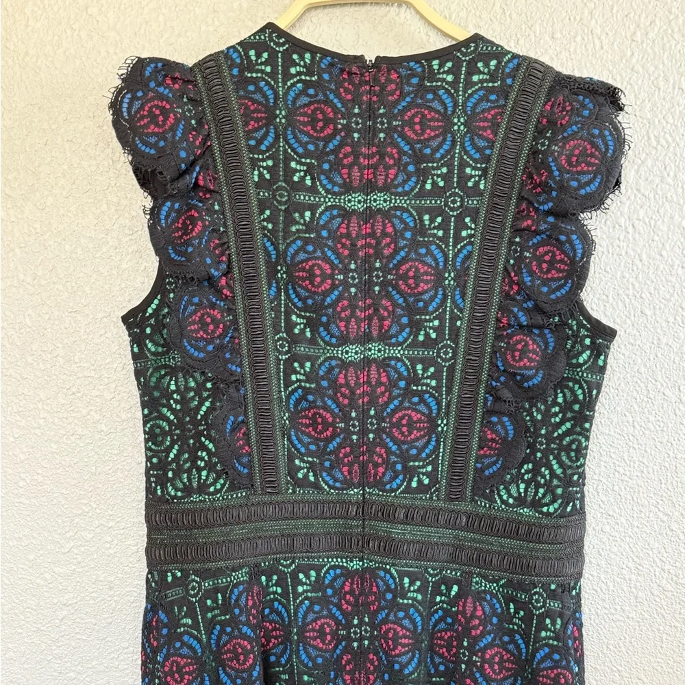 Tadashi Shoji Lacroix Tea Length Dress Size 14‎ Embroidered - Picture 8 of 8